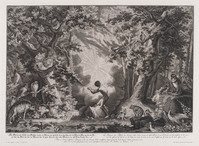 KG 01111
<br/>
Adam en Eva en de zondeval (serie 12 bladen)
<br/>
<em>Ridinger, Johann Elias (1698-1767)</em>